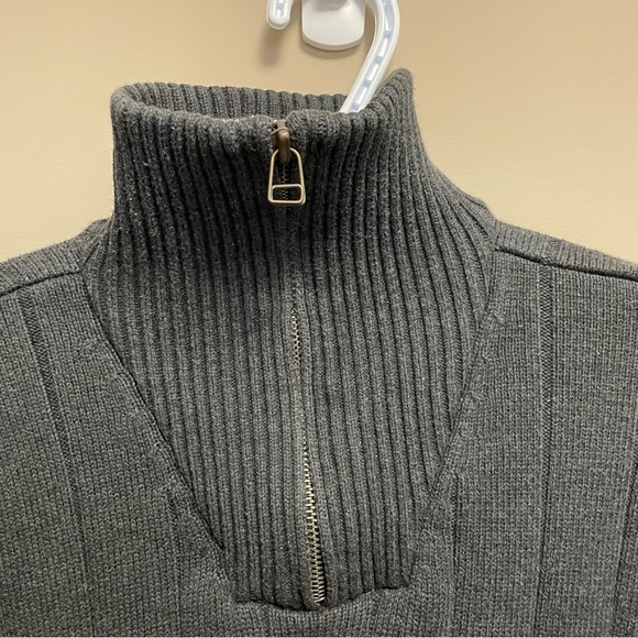 London Fog Men’s Medium 3/4 Zip Cotton Vintage Sweater - Picture 6 of 6